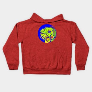 Fantastic Iguana - Colorful Dragon Kids Hoodie